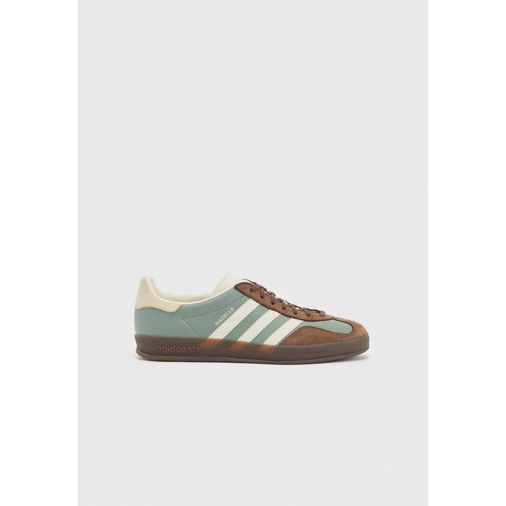Adidas Gazelle Indoor Men's Size 4.5 US Silver Green/Cream/Earth Strata IH5473 - Picture 2 of 8